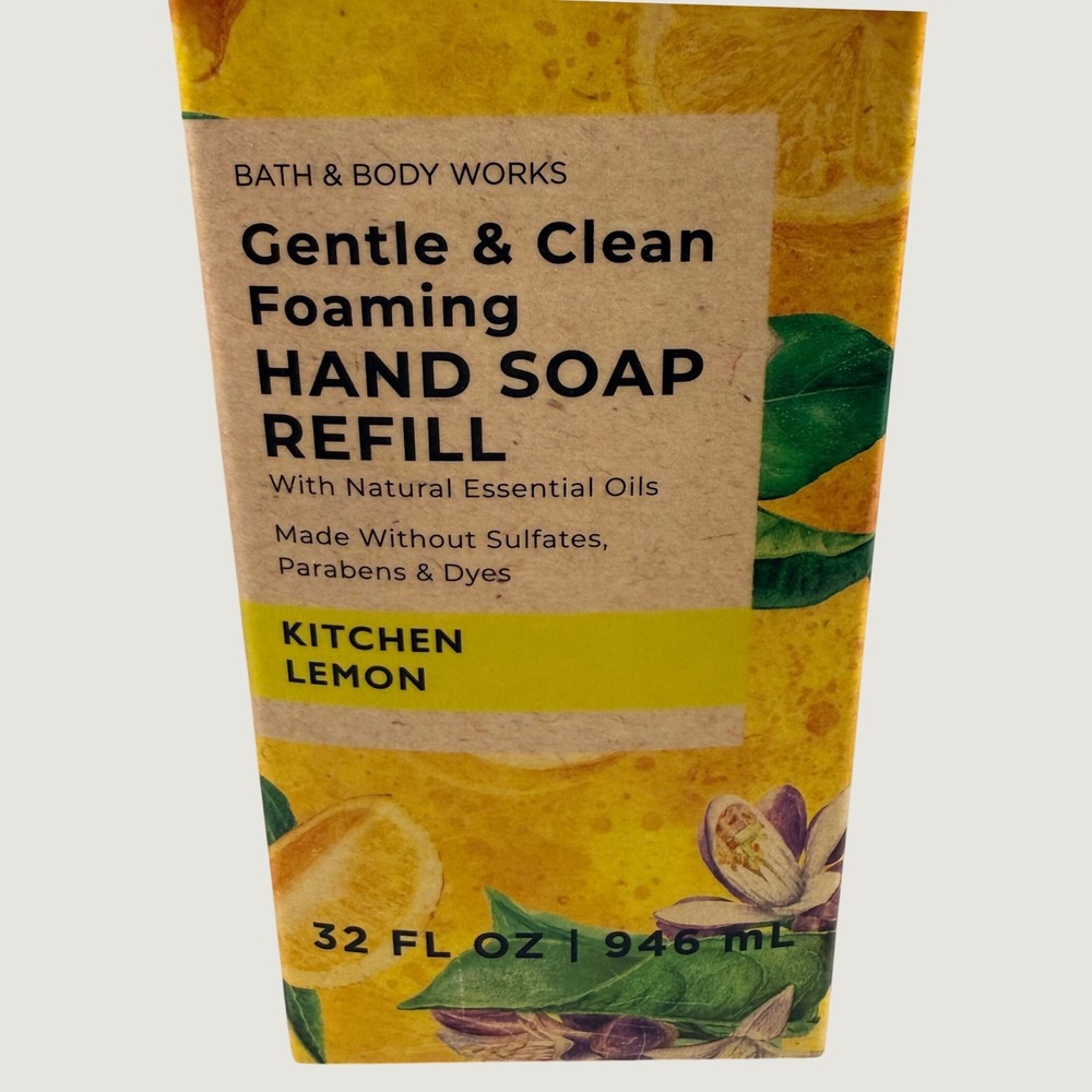 Bath and Body Works Kitchen Lemon Foaming Hand Soap Refill 32 fl oz Carton - Picture 3 of 8